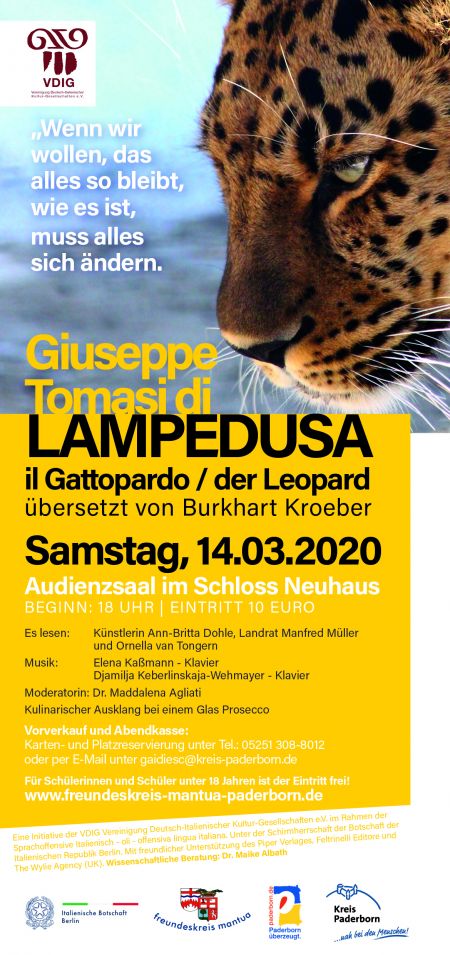 Lesemaraton am Samstag, 14. März 2020 um 18 Uhr im Audienzsaal im Schloss Neuhaus